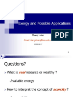 Exergy and Possible Applications