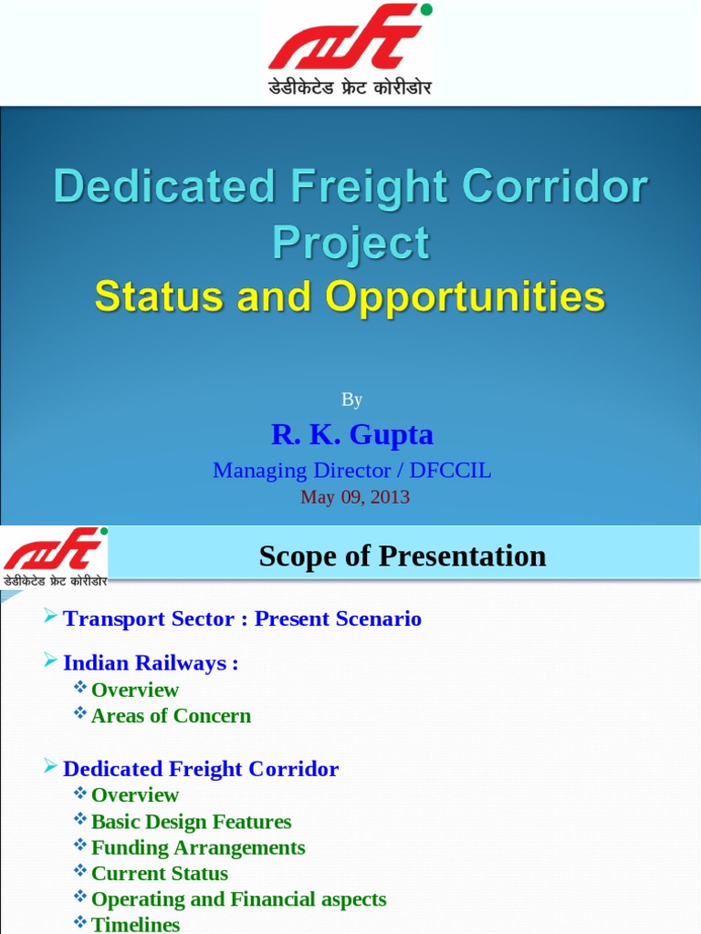DFCCIL Project Status Update 2013 | PDF | Rail Transport ...