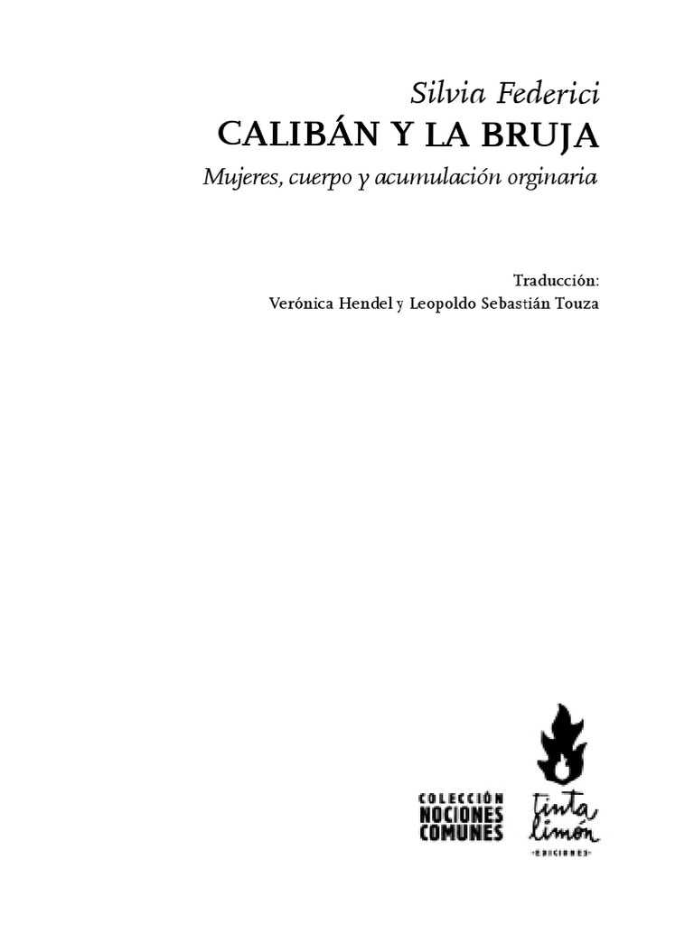 FEDERICI Caliban y La Bruja Seleccion PDF Cacería de brujas Brujería