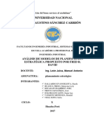 Análisis de Modelos de Planificación Estratégica Propuesto Por Fred R. David