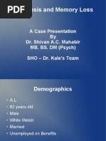 Psychosis and Memory Loss by Dr. Shivan Mahabir