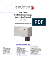 Processsensors MCT360 NIR Moisture Gauge Operation Manual