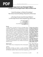 Psicologia Social Como Psicologia Política