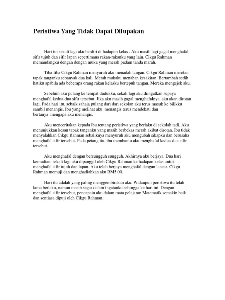 Peristiwa Yang Tidak Dapat Dilupakan Pdf