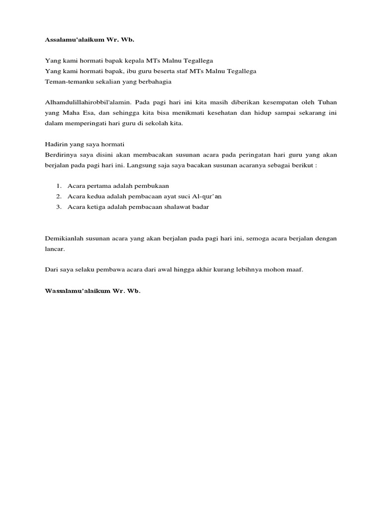 Kumpulan Mc Acara Qurban Kumpulan Contoh Teks Mc