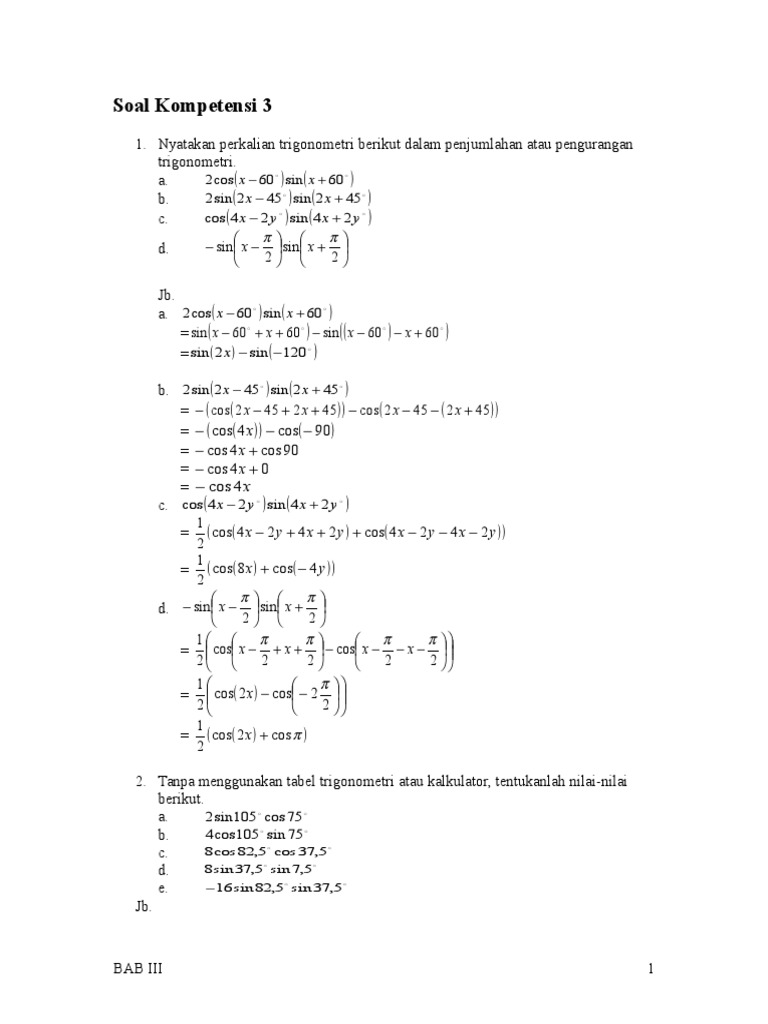 347825732 Soal Kompetensi 3