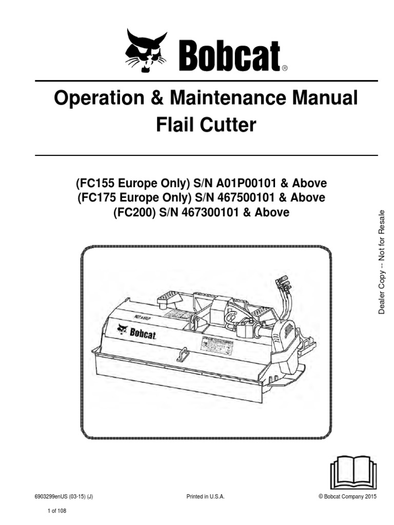 Operation & Maintenance Manual Flail Cutter | PDF | Fires