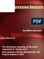 Regression Analysis: By-Nikhil Goswami