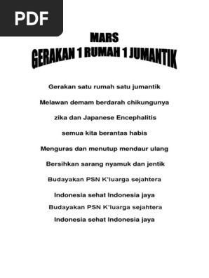 Mars Lagu Satu Rumah Satu Jumantik