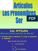 Los artículos y Los pronombres