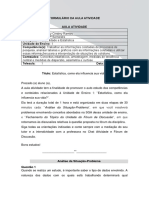 Aula Atividade U1 Probabilidade Estatística Gabarito