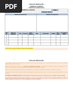 Formato para Carta de Lubricación No. 1