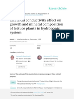 Electrical Conductivity Effect on Growth and Mineral