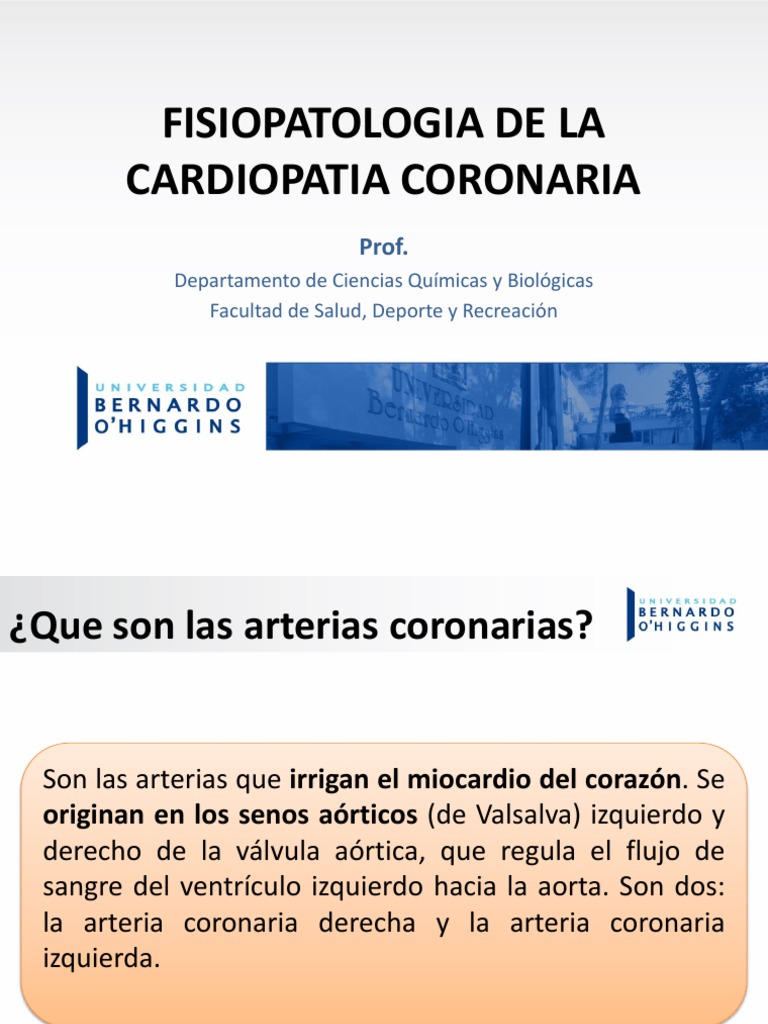 Fisiopatología de la Cardiopatía Coronaria | PDF | Infarto de miocardio ...