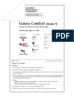 1998 Gauss 7 Contest