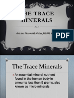 The Trace Minerals: DR - Lina Nurbaiti, M.Kes, FISPH, FISCM