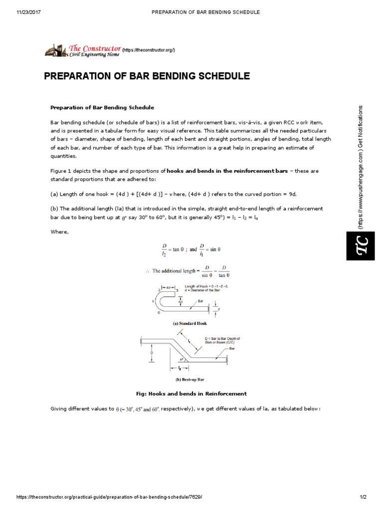 Preparation of Bar Bending Schedule | PDF | Teaching Mathematics | Nature