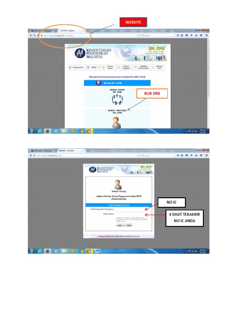 Cara Isi Borang Matrik Kompetensi  Di Spl Kpm Online