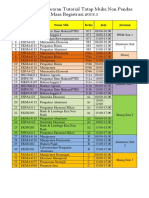 Matakuliah Tawaran TTM Non Pendas 20181 Pokjar UT Batam