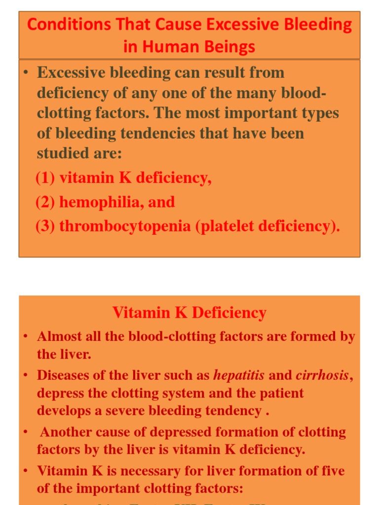 Bleeding Disorders Bleeding Coagulation