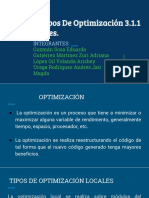 3.1 Tipos de Optimización 3.1.1 Locales.