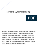 Static Vs Dynamic Scoping