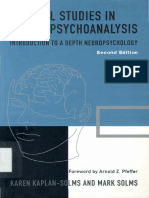 Clinical Estudies in Neuropsychoanalysis