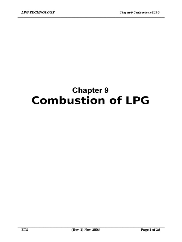 LPG Combustion: Chemistry and Efficiency | PDF | Combustion | Chimney