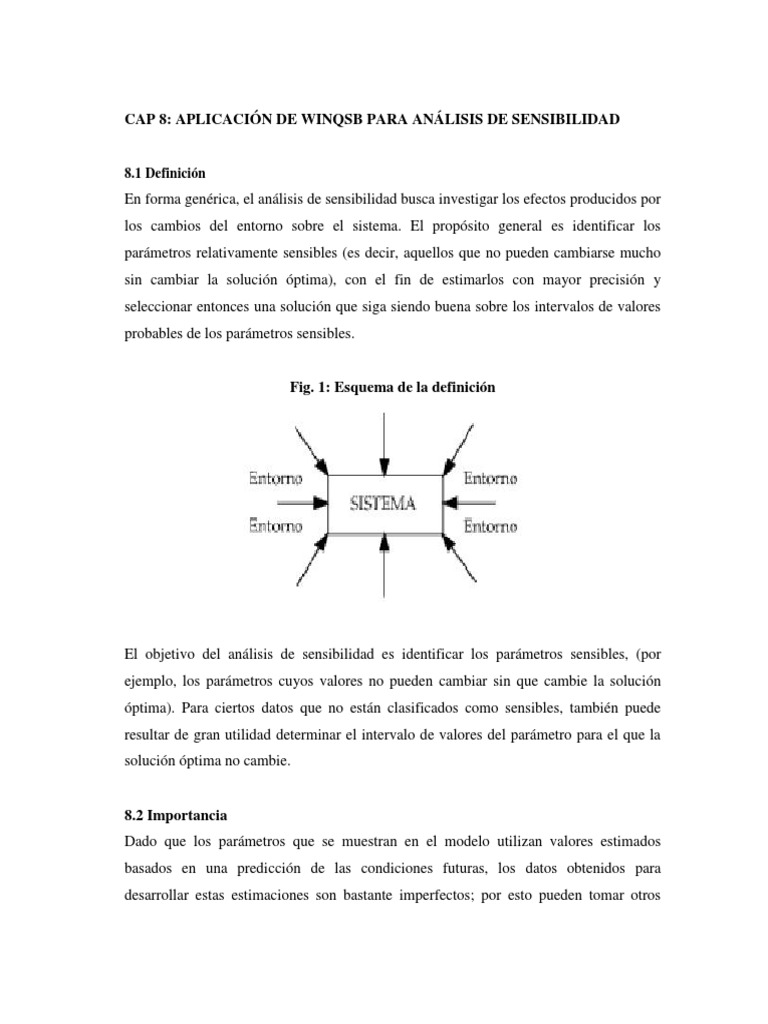 Aplicación de Winqsb para Análisis de Sensibilidad | PDF | Programación ...