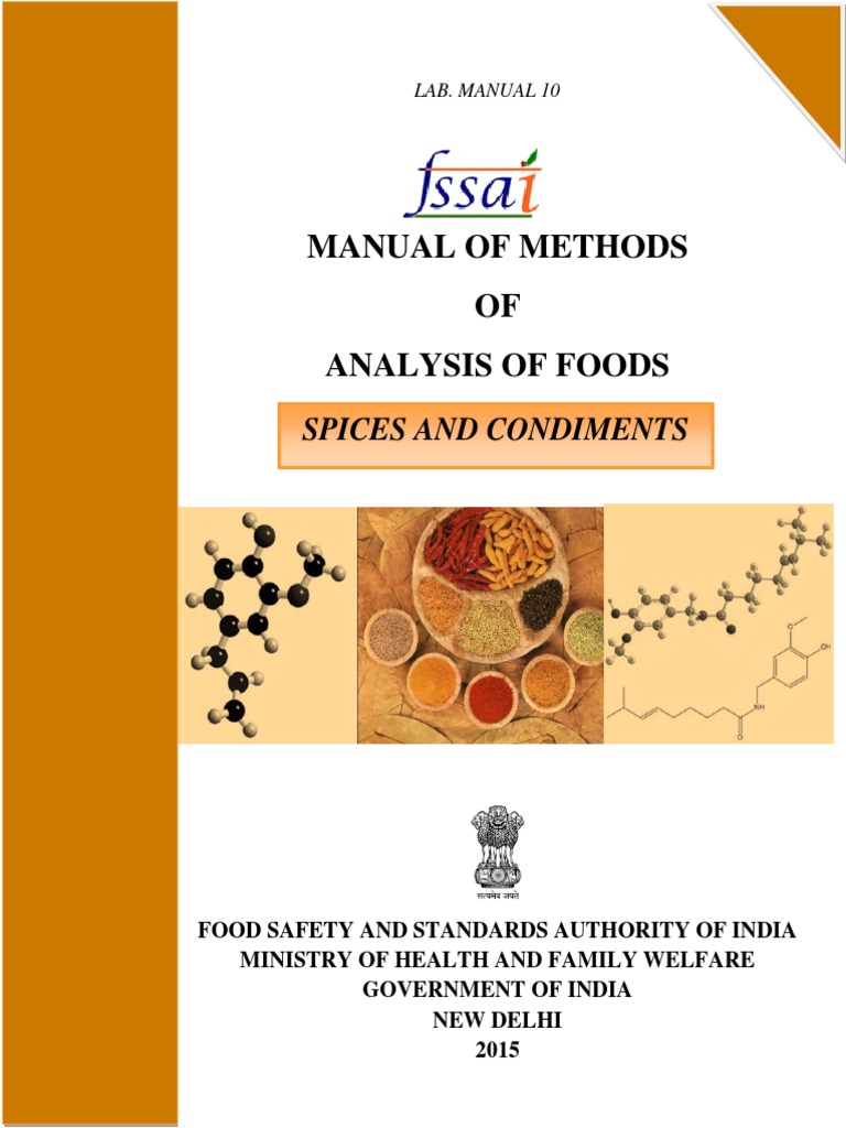 Manual of Methods OF Analysis of Foods: Spices and Condiments | PDF ...