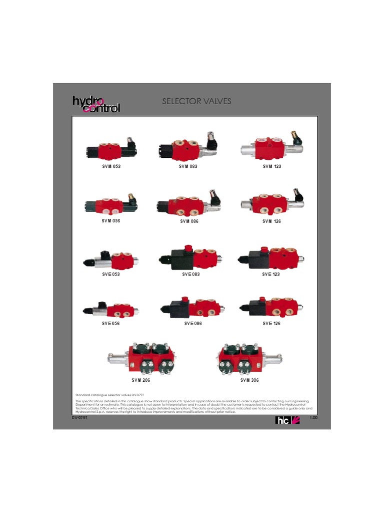Selector Valves | PDF | Valve | Viscosity