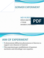 Davission Germer Experiment: MD Nuruddin