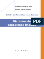 TEORIA 09 Sistemas de Ecuaciones Lineales