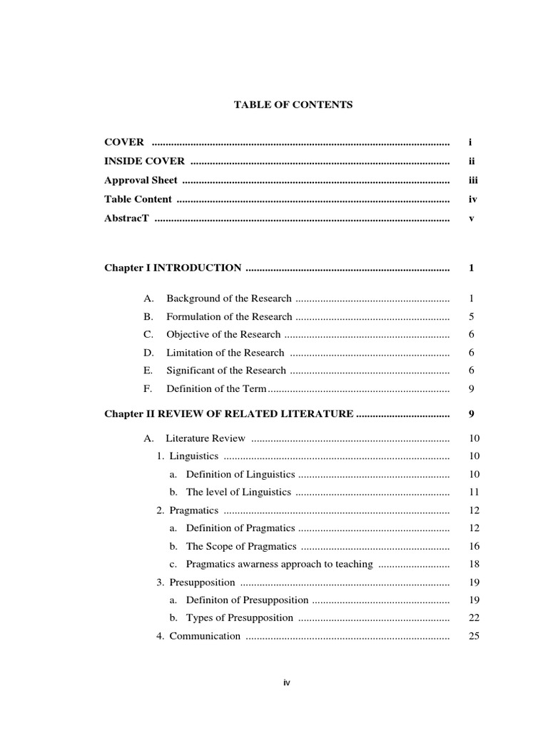 Table of Contents Analysis | PDF | Linguistics | Data