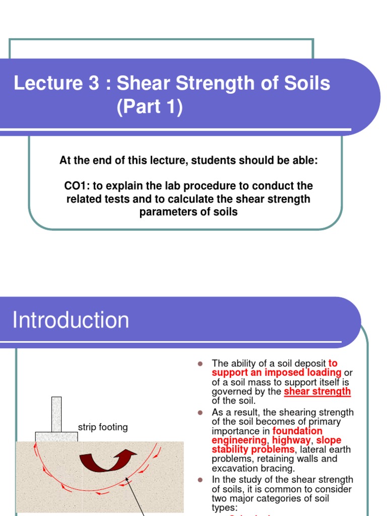 Shear Strength of Soils Overview | PDF | Strength Of Materials | Solid ...