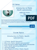 Introduction to Public Health Laboratories
