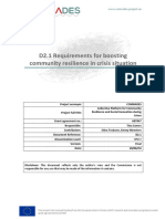 D2.1 Requirements for boosting community resilience in crisis situation