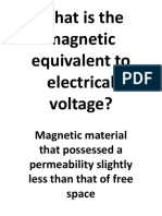 What Is The Magnetic Equivalent To Electrical Voltage?