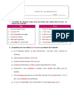 1.2 Ficha de Trabalho Les Verbes Être Et Avoir 1 Soluções