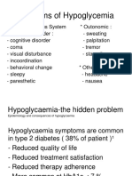 Symptoms of Hypoglycemia