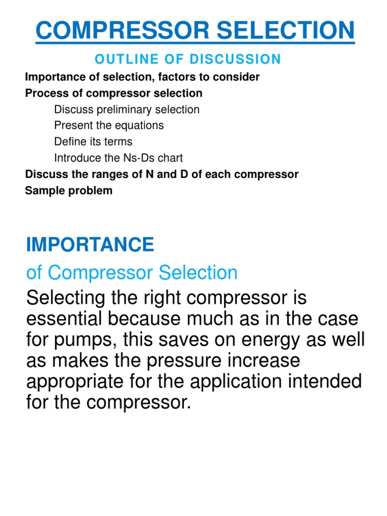Compressor Selection Guidelines and Factors | PDF | Gases | Viscosity