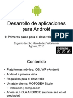 Desarrollo de Aplicaciones para Android - 1: Primeros Pasos