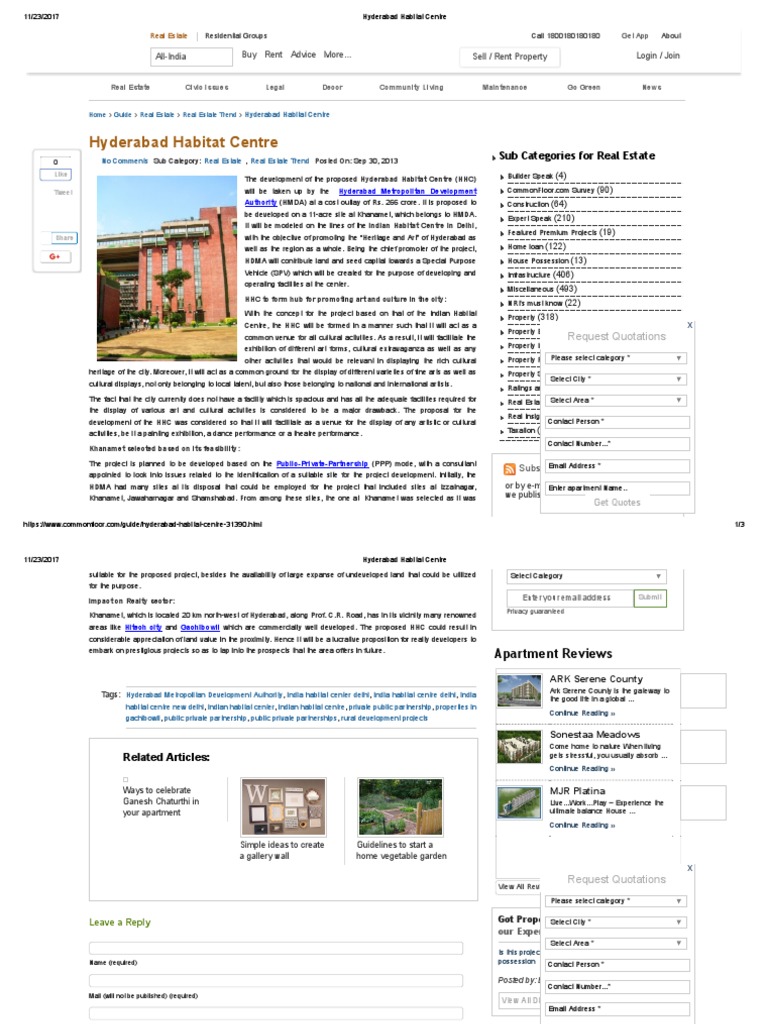 Indirapuram habitat centre case study picture