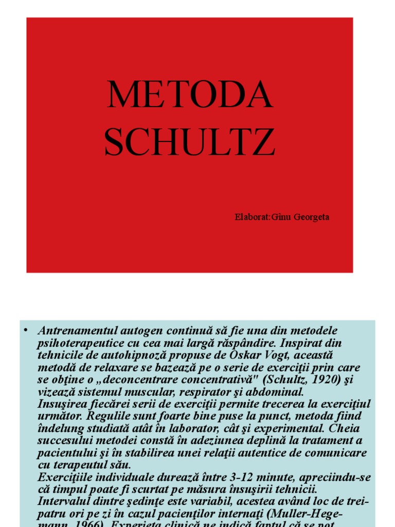 Metoda Schultz | PDF