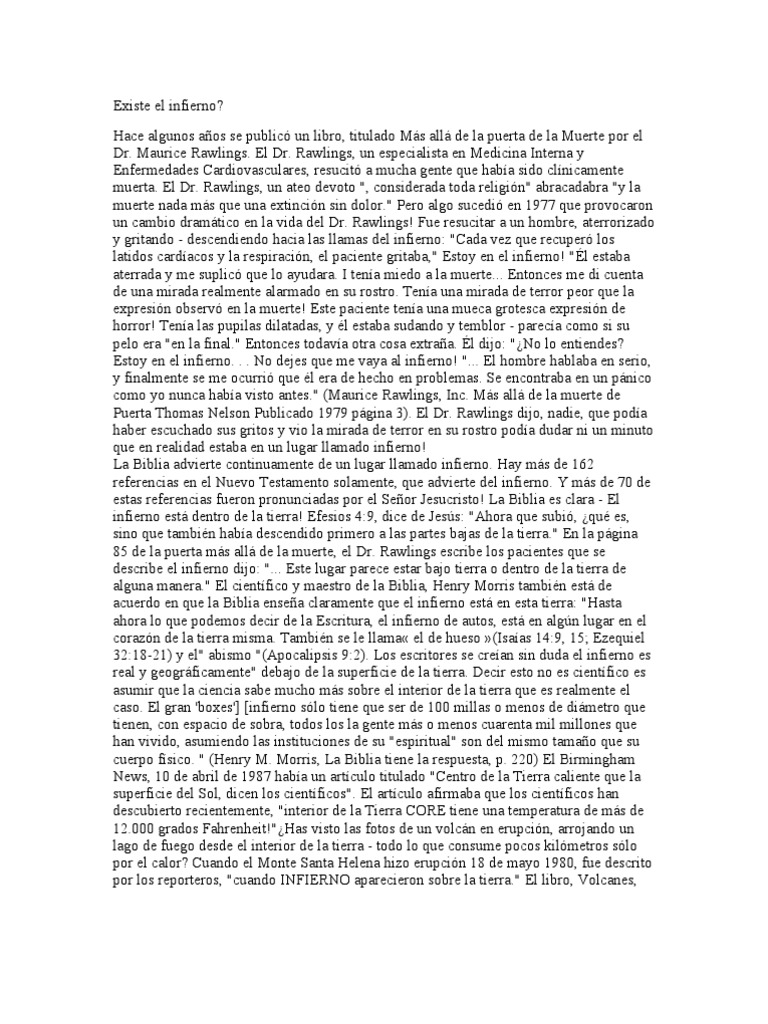 El Infierno según la Biblia | PDF | Infierno | Pecado