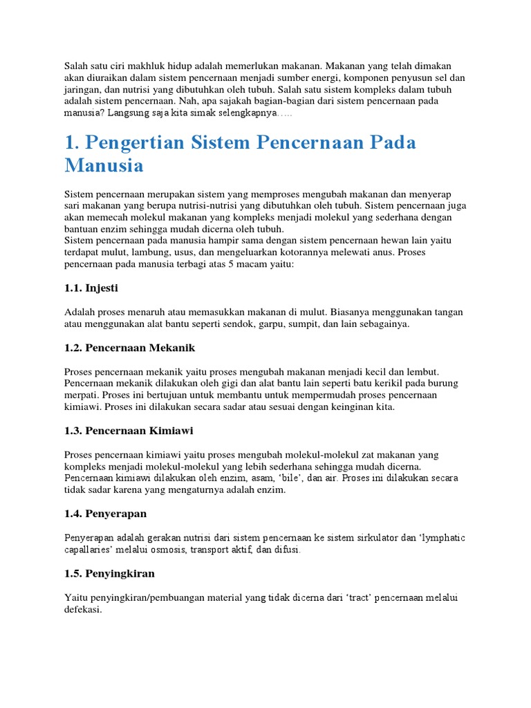 Jelaskan Perbedaan Proses Pencernaan Mekanik Dan Pencernaan Kimiawi