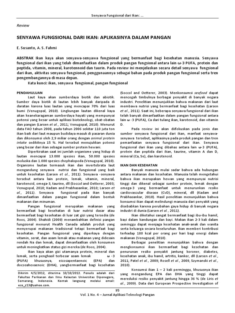 Daftar Ikan Dengan Persentase Epa Dan Dha Tertinggi PDF PDF