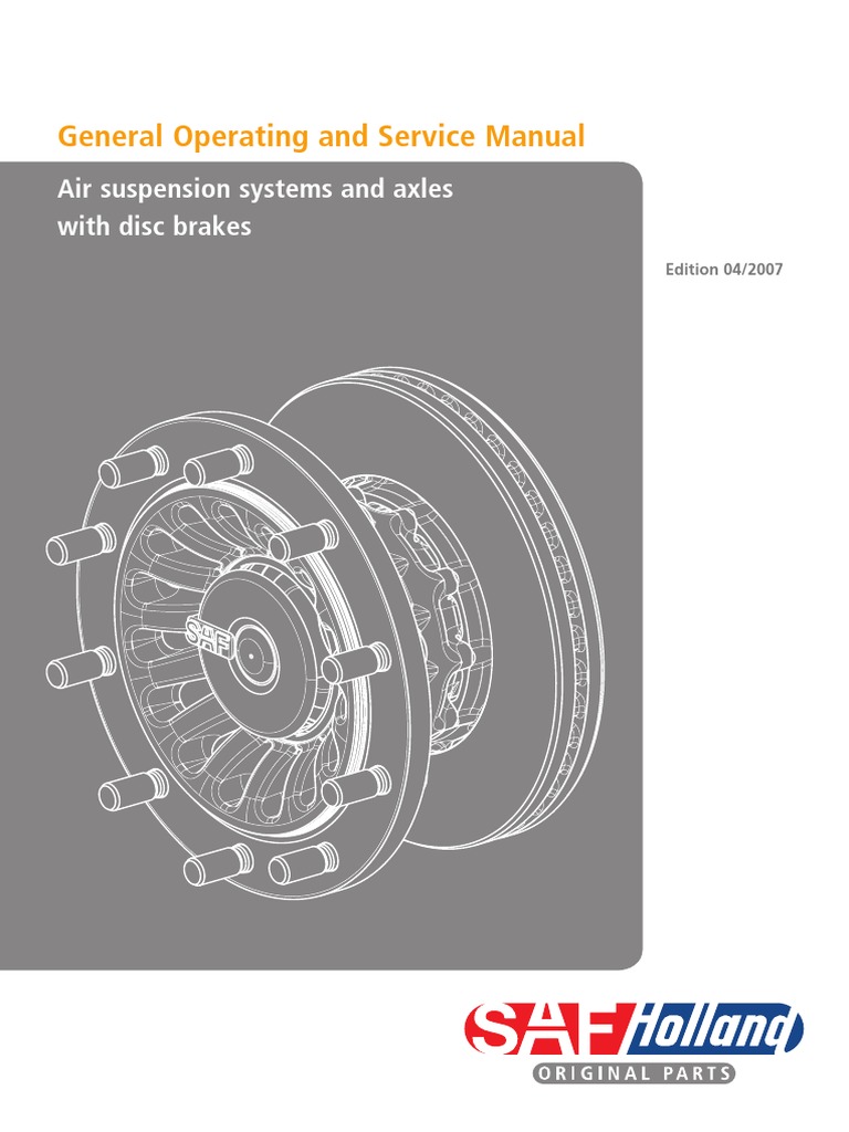 SAFHOLLAND Air Suspension Systems and Axles With Disc Brakes EnDe PDF Trailer (Vehicle