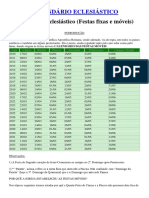 Calendario Eclesiastico