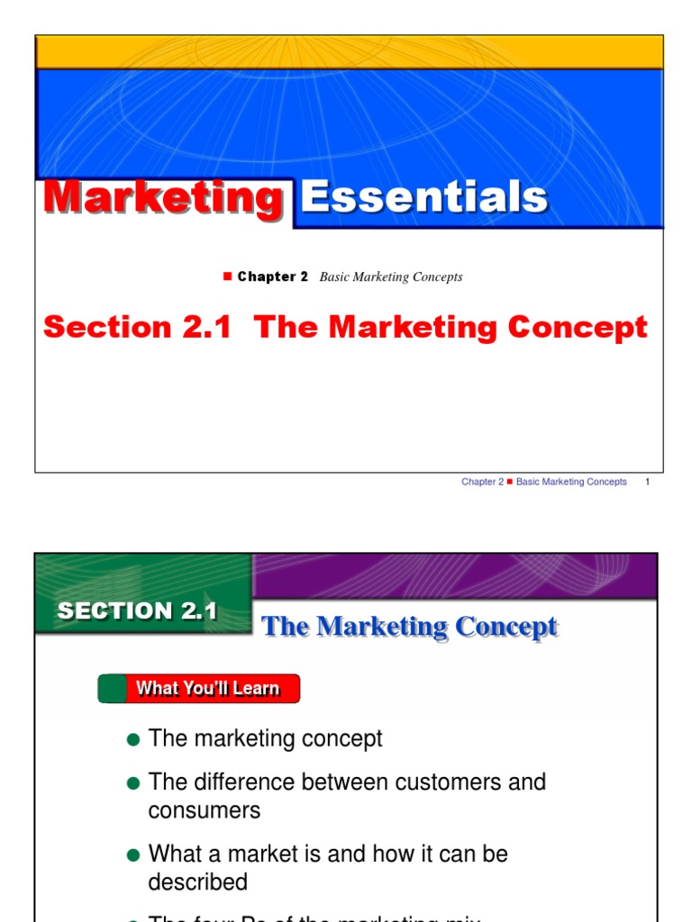 Marketing Essentials Chapter 2 Basic Marketing Concepts Pdf